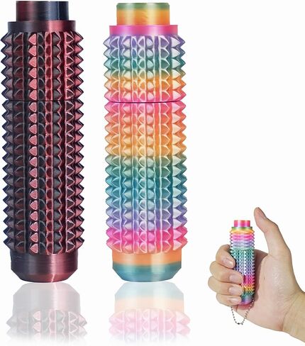 ألعاب SnapMorph3.0 Little Ouchies Fidget Toys - لعبة تحفيز الألم 3 في 1 مع أزرار دوارة وضغط لتخفيف القلق والتوتر وتخفيف الألم للبالغين والمراهقين، قطعتان أخضر + ملون in Kuwait