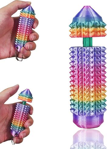 ألعاب SnapMorph3.0 Little Ouchies Fidget Toys - لعبة تحفيز الألم 3 في 1 مع أزرار دوارة وضغط لتخفيف القلق والتوتر وتخفيف الألم للبالغين والمراهقين، قطعتان أخضر + ملون in Kuwait