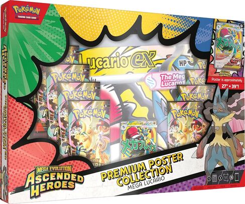 Pokemon TCG: Mega Evolution - Ascended Heroes - Premium Poster Collection - Mega Lucario in Kuwait