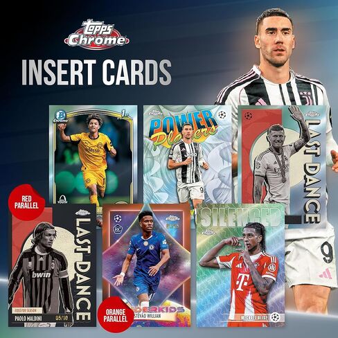 مسابقات نادي الاتحاد الأوروبي لكرة القدم 2025-26 Topps Chrome - مختومة من المصنع - صندوق القيمة in Kuwait