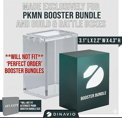 حزمة Dinavio Crafthouse مكونة من 3 عبوات من الأكريليك PKMN Booster مع أخاديد قابلة للتكديس - 8 مم + 5 مم، مغناطيس N52 - متوافق مع لهب الوهمي (باستثناء الأبطال الصاعدين والطلب المثالي) 3 عبوات in Kuwait
