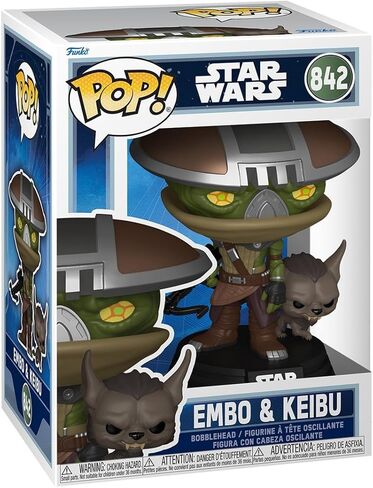 Funko Pop!&Buddy: Star Wars - Embo & Keibu - Mandalorian and Grogu - شخصية فينيل قابلة للتجميع - فكرة هدية - بضائع رسمية - ألعاب للأطفال والكبار - محبي الخيال العلمي - نموذج لهواة الجمع in Kuwait