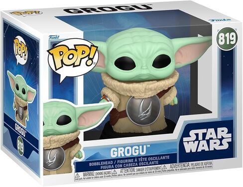 فانكو بوب! حرب النجوم: Mandalorian & Grogu - Grogu - شخصية فينيل قابلة للتجميع - فكرة هدية - بضائع رسمية - ألعاب للأطفال والكبار - عشاق حرب النجوم - نموذج لهواة الجمع والعرض in Kuwait