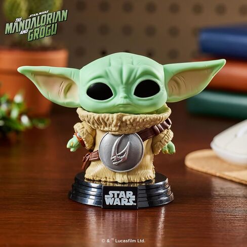 فانكو بوب! حرب النجوم: Mandalorian & Grogu - Grogu - شخصية فينيل قابلة للتجميع - فكرة هدية - بضائع رسمية - ألعاب للأطفال والكبار - عشاق حرب النجوم - نموذج لهواة الجمع والعرض in Kuwait