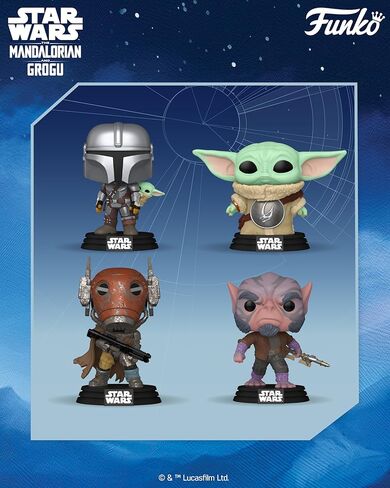 فانكو بوب! حرب النجوم: Mandalorian & Grogu - Grogu - شخصية فينيل قابلة للتجميع - فكرة هدية - بضائع رسمية - ألعاب للأطفال والكبار - عشاق حرب النجوم - نموذج لهواة الجمع والعرض in Kuwait