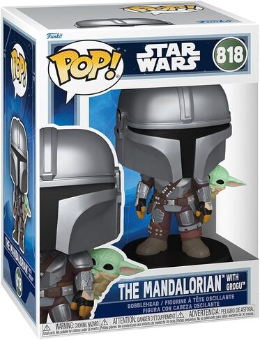 Funko Pop! Star Wars: Mandalorian & Grogu - The Mandalorian with Grogu - Collectable Vinyl Figure - Gift Idea - Official Merchandise - Toys for Kids & Adults - Star Wars Fans in Kuwait