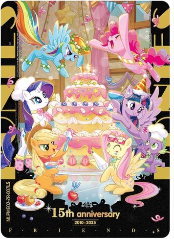 بطاقات KAYOU My Little Pony Friendship Eternal، سلسلة إصدار القمر 2، باللغة الإنجليزية، 12 حزمة نفطة مع بطاقة ترويجية، موضوع الاحتفال بالذكرى السنوية in Kuwait