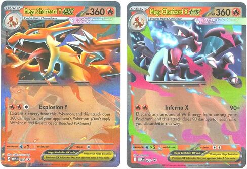 Mega Charizard X & Y ex Card Lot - Pokemon Black Star Promo - Foil MEP 029 030 in Kuwait