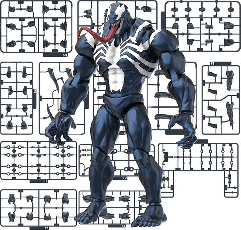 BLOKEES Champion Class - Marvel Rivals - شخصية عمل Venom - مجموعة نماذج مكونة من 185 قطعة - 6 بوصة - 90 نقطة مفصلية - التجميع مطلوب - بدون أدوات - بدون قطع - بدون غراء - بدون طلاء - العمر 14 عامًا فما فوق in Kuwait