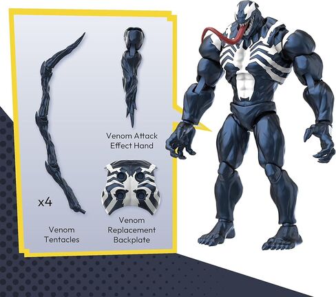 BLOKEES Champion Class - Marvel Rivals - شخصية عمل Venom - مجموعة نماذج مكونة من 185 قطعة - 6 بوصة - 90 نقطة مفصلية - التجميع مطلوب - بدون أدوات - بدون قطع - بدون غراء - بدون طلاء - العمر 14 عامًا فما فوق in Kuwait