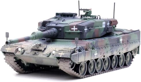 بانزركامبف | نموذج مقياس 1:72 دييكاست عسكري | دبابة القتال الرئيسية Leopard 2A4 (مع أنبوب التنفس) أوكرانيا، تمويه ثلاثي الألوان | الموديل 12226PC in Kuwait