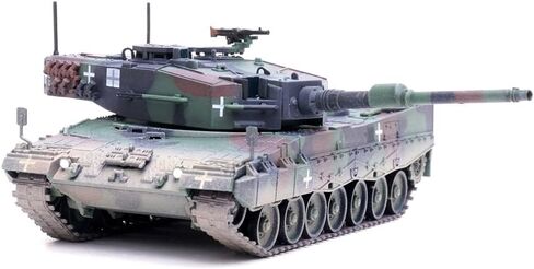 بانزركامبف | نموذج مقياس 1:72 دييكاست عسكري | دبابة القتال الرئيسية Leopard 2A4 (مع أنبوب التنفس) أوكرانيا، تمويه ثلاثي الألوان | الموديل 12226PC in Kuwait