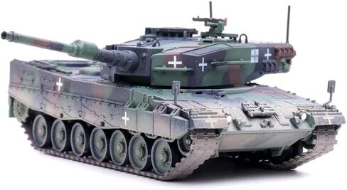 بانزركامبف | نموذج مقياس 1:72 دييكاست عسكري | دبابة القتال الرئيسية Leopard 2A4 (مع أنبوب التنفس) أوكرانيا، تمويه ثلاثي الألوان | الموديل 12226PC in Kuwait