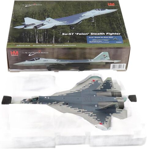 Hobby Master | 1:72 Scale Diecast Military Aircraft Replica | Su-57 Zhuhai Air Show 2024" 054, Russian Air Force (with 2 x R-77 and 2 x R-37 Missiles) | Model HA6808 in Kuwait