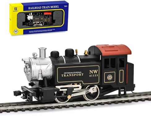 قاطرة بخارية تعمل بالطاقة HO Scale 0-4-0 (12 فولت) مجموعات عجلات معدنية، قارنات مفاصل مثبتة في المصنع، قاطرة صناعية كلاسيكية ومحول ساحة فقط in Kuwait