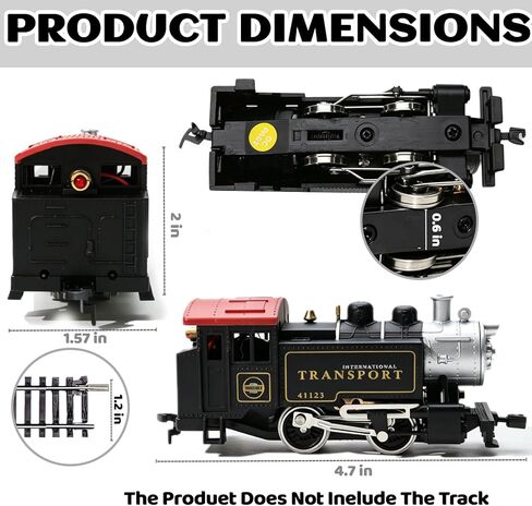 قاطرة بخارية تعمل بالطاقة HO Scale 0-4-0 (12 فولت) مجموعات عجلات معدنية، قارنات مفاصل مثبتة في المصنع، قاطرة صناعية كلاسيكية ومحول ساحة فقط in Kuwait