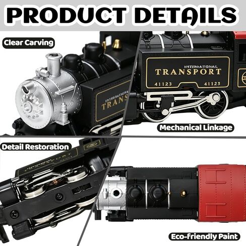 قاطرة بخارية تعمل بالطاقة HO Scale 0-4-0 (12 فولت) مجموعات عجلات معدنية، قارنات مفاصل مثبتة في المصنع، قاطرة صناعية كلاسيكية ومحول ساحة فقط in Kuwait