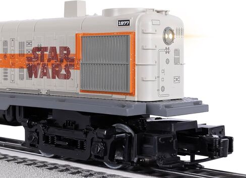 مجموعة القطارات الكهربائية ليونيل ديزني ستار وورز ريبيل RS-3 LionChief O Gauge مع بلوتوث 5.0 وجهاز التحكم عن بعد وسيارات الشحن وFasTrack - أضواء وأصوات جاهزة للتشغيل، مجموعة قطارات نموذجية، للأعمار من 14 عامًا فما فوق in Kuwait