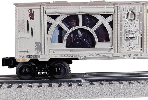 مجموعة القطارات الكهربائية ليونيل ديزني ستار وورز ريبيل RS-3 LionChief O Gauge مع بلوتوث 5.0 وجهاز التحكم عن بعد وسيارات الشحن وFasTrack - أضواء وأصوات جاهزة للتشغيل، مجموعة قطارات نموذجية، للأعمار من 14 عامًا فما فوق in Kuwait