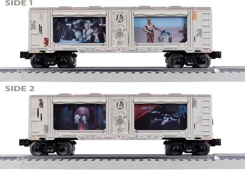 مجموعة القطارات الكهربائية ليونيل ديزني ستار وورز ريبيل RS-3 LionChief O Gauge مع بلوتوث 5.0 وجهاز التحكم عن بعد وسيارات الشحن وFasTrack - أضواء وأصوات جاهزة للتشغيل، مجموعة قطارات نموذجية، للأعمار من 14 عامًا فما فوق in Kuwait