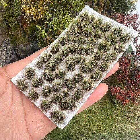 Irregular Grass Clusters 0.31 Inch Height - 53 Pieces for Model Train Railway Track Diorama Miniature Car Scene Decoration (Sprout Green) in Kuwait