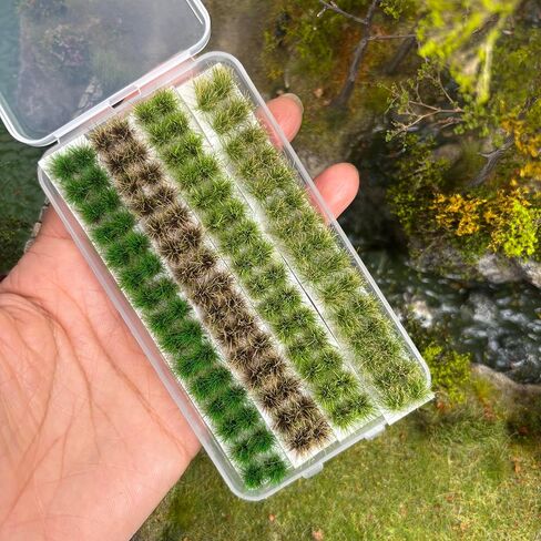 120-Piece Mixed Color Grass Clusters - for Model Train Railway Track Diorama Car Scene Miniature Scenery Plants in Kuwait