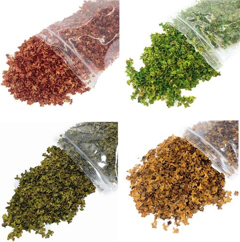 Realistic Miniature Leaves Scatter, 4 Colors, 36ml Each – Model Tree Foliage for Diorama, Model Train Scenery & Wargame Terrain in Kuwait