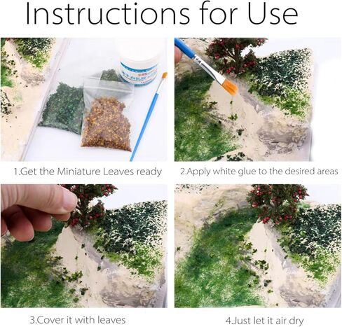 Realistic Miniature Leaves Scatter, 4 Colors, 36ml Each – Model Tree Foliage for Diorama, Model Train Scenery & Wargame Terrain in Kuwait