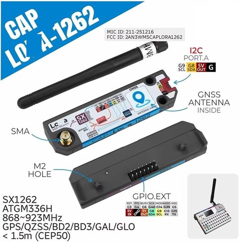 HTLNUZD New M5Stack Cardputer Adv SX1262 Module | Integrated GPS GNSS ATGM336H | Ideal for Meshtastic Network LoRa1262 Communication in Kuwait