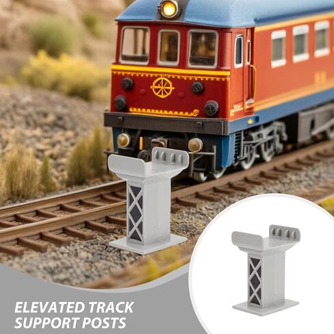 SHINEOFI 15pcs Wooden Train Bridge Supports Plastic Pier Railway Track Accessories Multi Level Risers High Level Blocks for Wooden Train Table Kids Toy in Kuwait