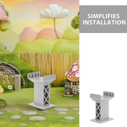SHINEOFI 15pcs Wooden Train Bridge Supports Plastic Pier Railway Track Accessories Multi Level Risers High Level Blocks for Wooden Train Table Kids Toy in Kuwait