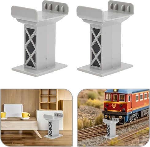 SHINEOFI 15pcs Wooden Train Bridge Supports Plastic Pier Railway Track Accessories Multi Level Risers High Level Blocks for Wooden Train Table Kids Toy in Kuwait