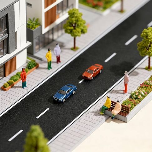 VICDUEKG 100 Pcs 1: 100 Scale Painted Miniature People Standing and Sitting Mini People Figures Tiny Model Train People Figurines for Architectural Project Dollhouse in Kuwait