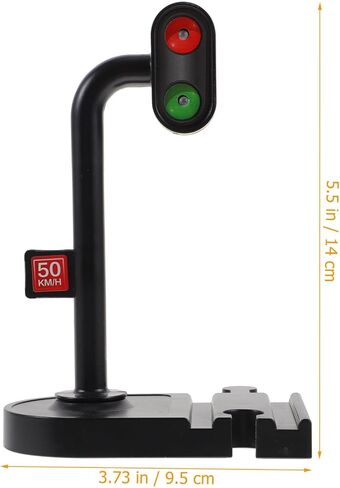 Train Traffic Light Toy, Educational Railway Signal Accessories for Kids, Light Up Roadblock Model for Traffic Education, Simulation Scene Prop for Model Train Set Layout in Kuwait
