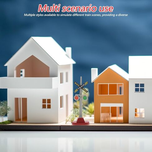 مجموعة مصابيح إشارة القطار الصغيرة 8 قطع من Toyvian لملحقات السكك الحديدية النموذجية DIY إشارات المرور ذات المناظر الطبيعية الصغيرة لتزيين الطاولة واللعب التعليمي in Kuwait