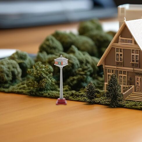 مجموعة مصابيح إشارة القطار الصغيرة 8 قطع من Toyvian لملحقات السكك الحديدية النموذجية DIY إشارات المرور ذات المناظر الطبيعية الصغيرة لتزيين الطاولة واللعب التعليمي in Kuwait