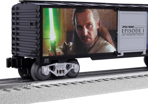 ليونيل حرب النجوم دارث مول VS. سيارة Qui-Gon Jin Lightsaber Series O Gauge Boxcar - نموذج سيارة قطار مضيئة مع شاحنات مصبوبة وقارنات تشغيل، للأعمار من 14 عامًا فما فوق in Kuwait