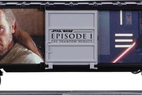 ليونيل حرب النجوم دارث مول VS. سيارة Qui-Gon Jin Lightsaber Series O Gauge Boxcar - نموذج سيارة قطار مضيئة مع شاحنات مصبوبة وقارنات تشغيل، للأعمار من 14 عامًا فما فوق in Kuwait