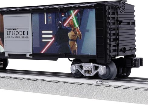 ليونيل حرب النجوم دارث مول VS. سيارة Qui-Gon Jin Lightsaber Series O Gauge Boxcar - نموذج سيارة قطار مضيئة مع شاحنات مصبوبة وقارنات تشغيل، للأعمار من 14 عامًا فما فوق in Kuwait
