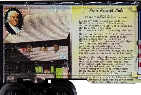 Lionel Paul Revere’s “Midnight Ride" 250th Anniversary MUSA O Gauge Model Train Boxcar in Kuwait
