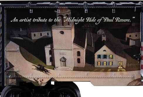 Lionel Paul Revere’s “Midnight Ride" 250th Anniversary MUSA O Gauge Model Train Boxcar in Kuwait