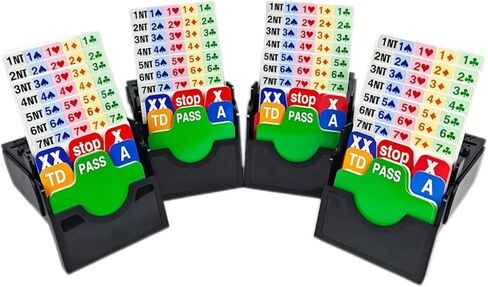 Time Walker Black Plastic Partner Bridge Bidding Boxes with Bridge Playing Cards Professional Bidding Card Holders for Bidding Player in Kuwait