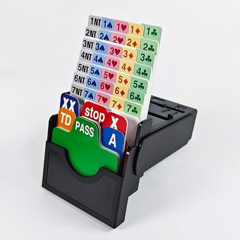 Time Walker Black Plastic Partner Bridge Bidding Boxes with Bridge Playing Cards Professional Bidding Card Holders for Bidding Player in Kuwait