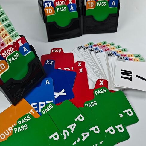 Time Walker Black Plastic Partner Bridge Bidding Boxes with Bridge Playing Cards Professional Bidding Card Holders for Bidding Player in Kuwait