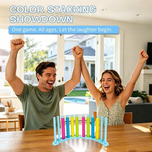 iuuoi Color Matching Challenge Game 2 Pack – Fast Pattern Color Sorting & Stacking Toys, Fun Family Board Game for Kids & Adults, 2 Player Birthday Gift for Boys & Girls, Sensory Toys for Autism in Kuwait