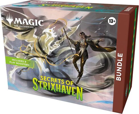 Magic: The Gathering Secrets of Strixhaven - الحزمة (9 أدوات تعزيز اللعب، 30 منطقة، 1 بطاقة فنية بديلة + ملحقات حصرية) in Kuwait