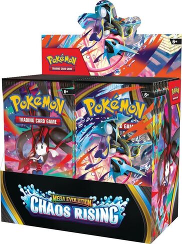 Pokémon TCG: Mega Evolution—Chaos Rising Booster Display in Kuwait