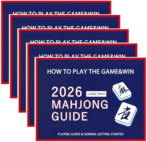 Mahjong Cards 2026 Updated Revision for 2026-2027, American Mahjong Guide Large Print Easy to Read Rule, Perfect for Game Nights & Parties (4Pcs) in Kuwait