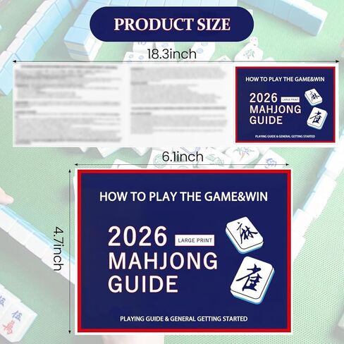 Mahjong Cards 2026 Updated Revision for 2026-2027, American Mahjong Guide Large Print Easy to Read Rule, Perfect for Game Nights & Parties (4Pcs) in Kuwait