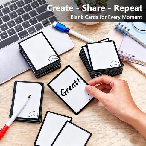 MTG Tokens Set of 60, Double-Sided Reusable Dry Erase Token Cards, Blank Infinitokens for MTG, DND and TCG, Proxy Card Games Accessories in Kuwait